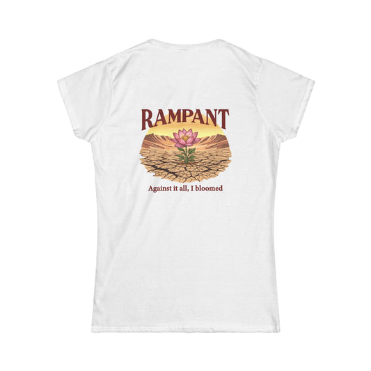 Rampant Lotus Tee — Women's Floral Resilience Graphic T-Shirt