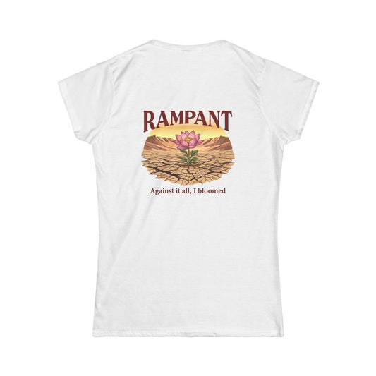 Rampant Lotus Tee — Women's Floral Resilience Graphic T-Shirt