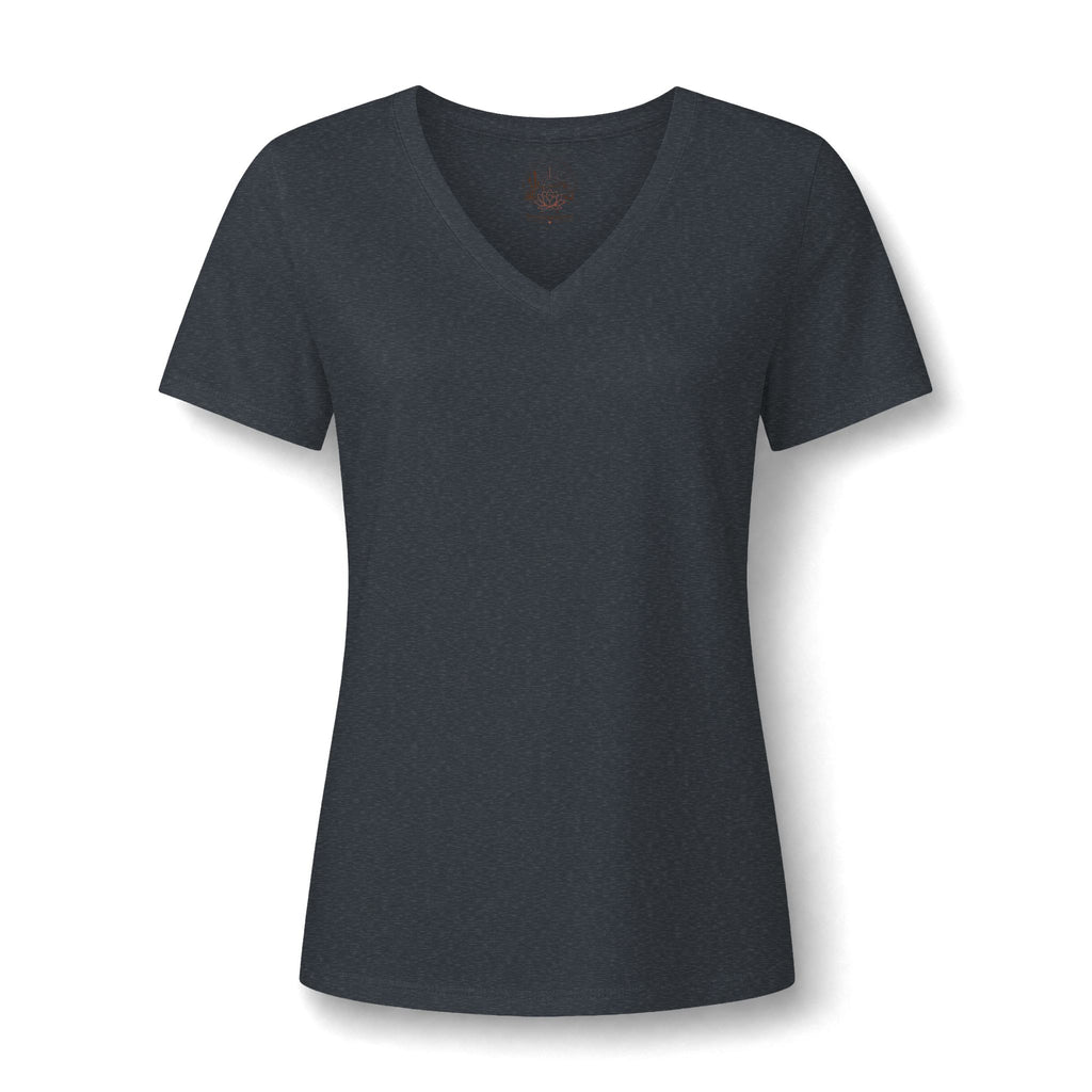 Women's Relaxed V-Neck Tee — Lightweight Heather Cotton Blend