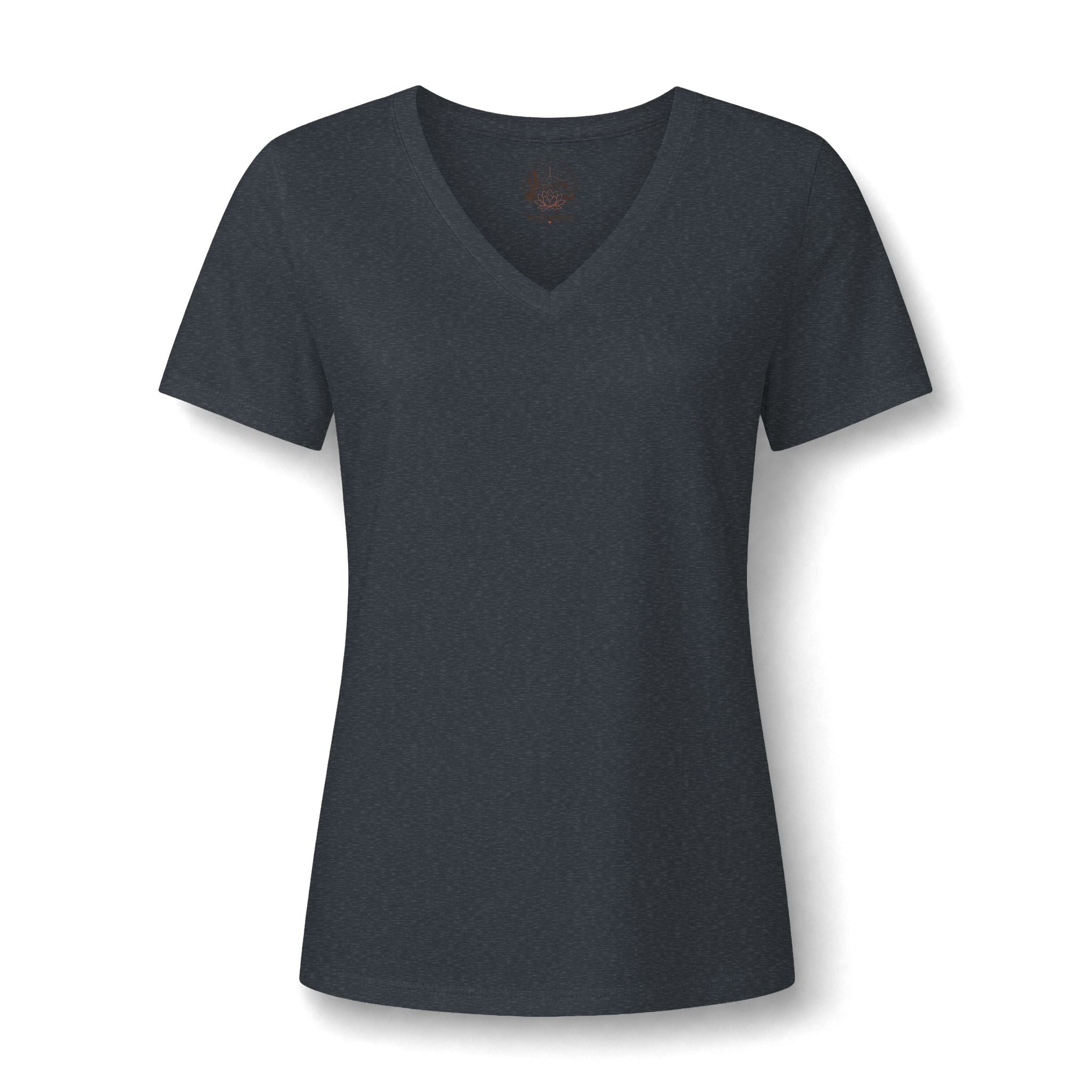 Women's Relaxed V-Neck Tee — Lightweight Heather Cotton Blend