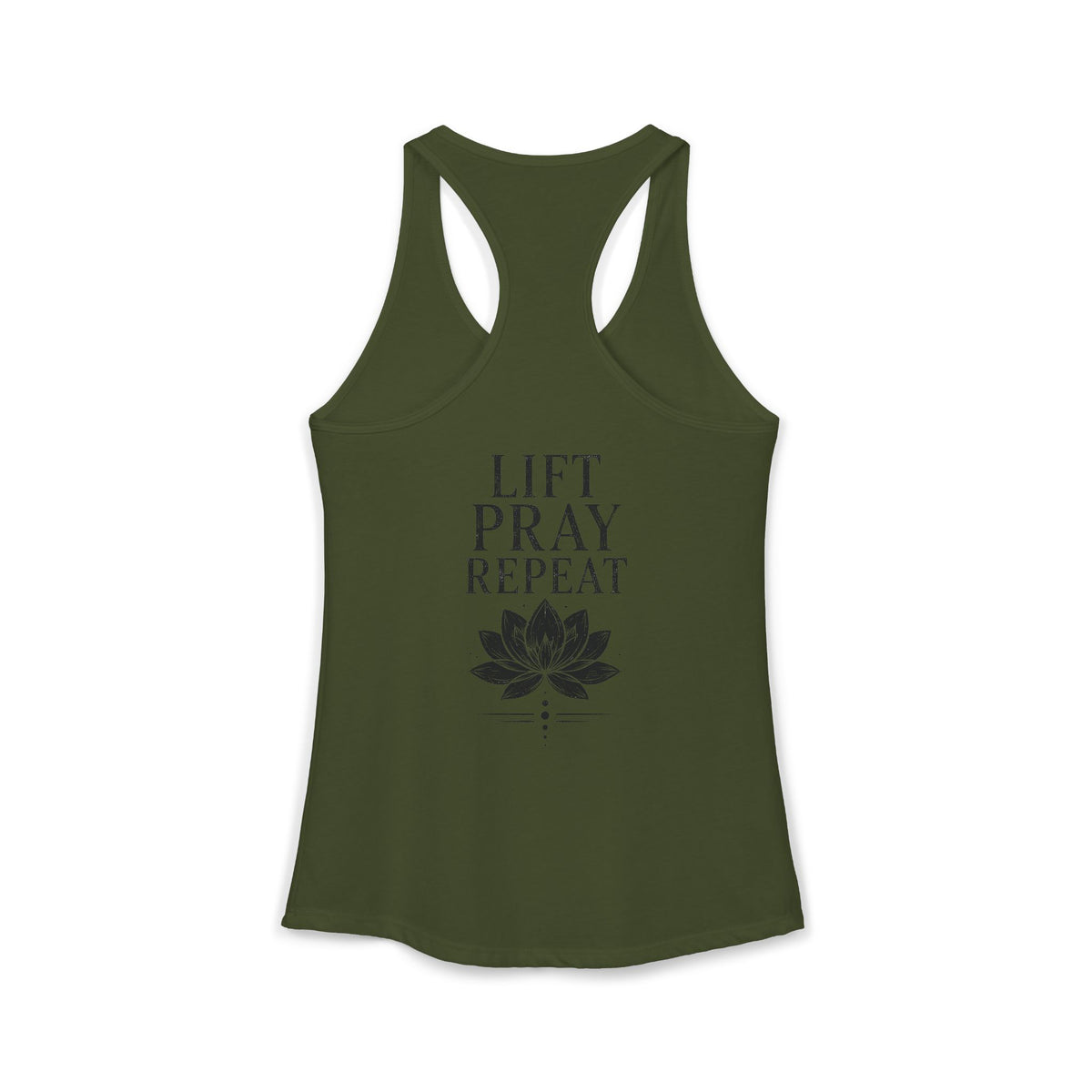 FITTED Lift, Pray, Repeat Racerback