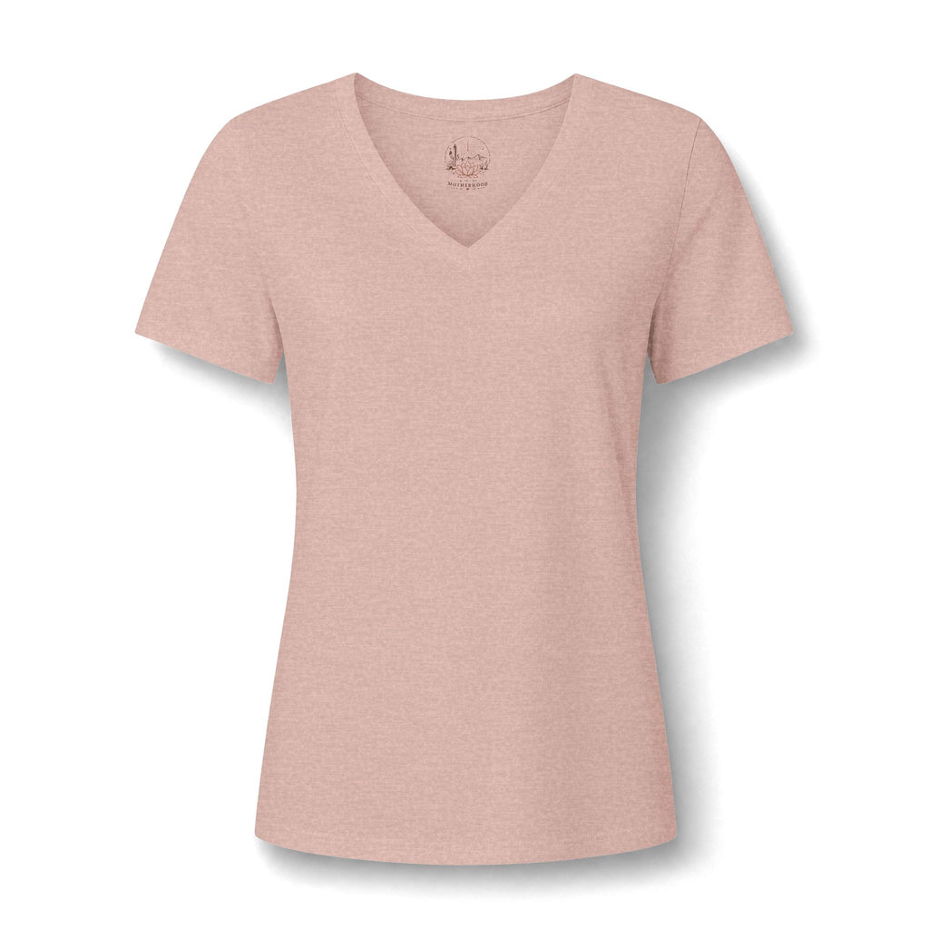 Women's Relaxed V-Neck Tee — Lightweight Heather Cotton Blend