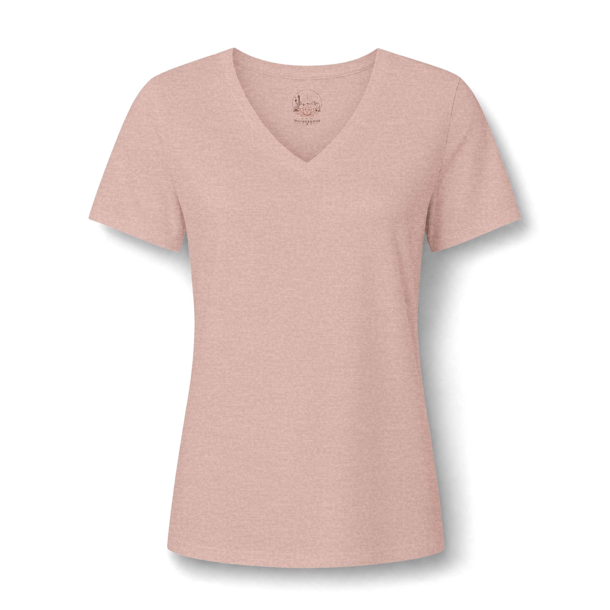 Women's Relaxed V-Neck Tee — Lightweight Heather Cotton Blend
