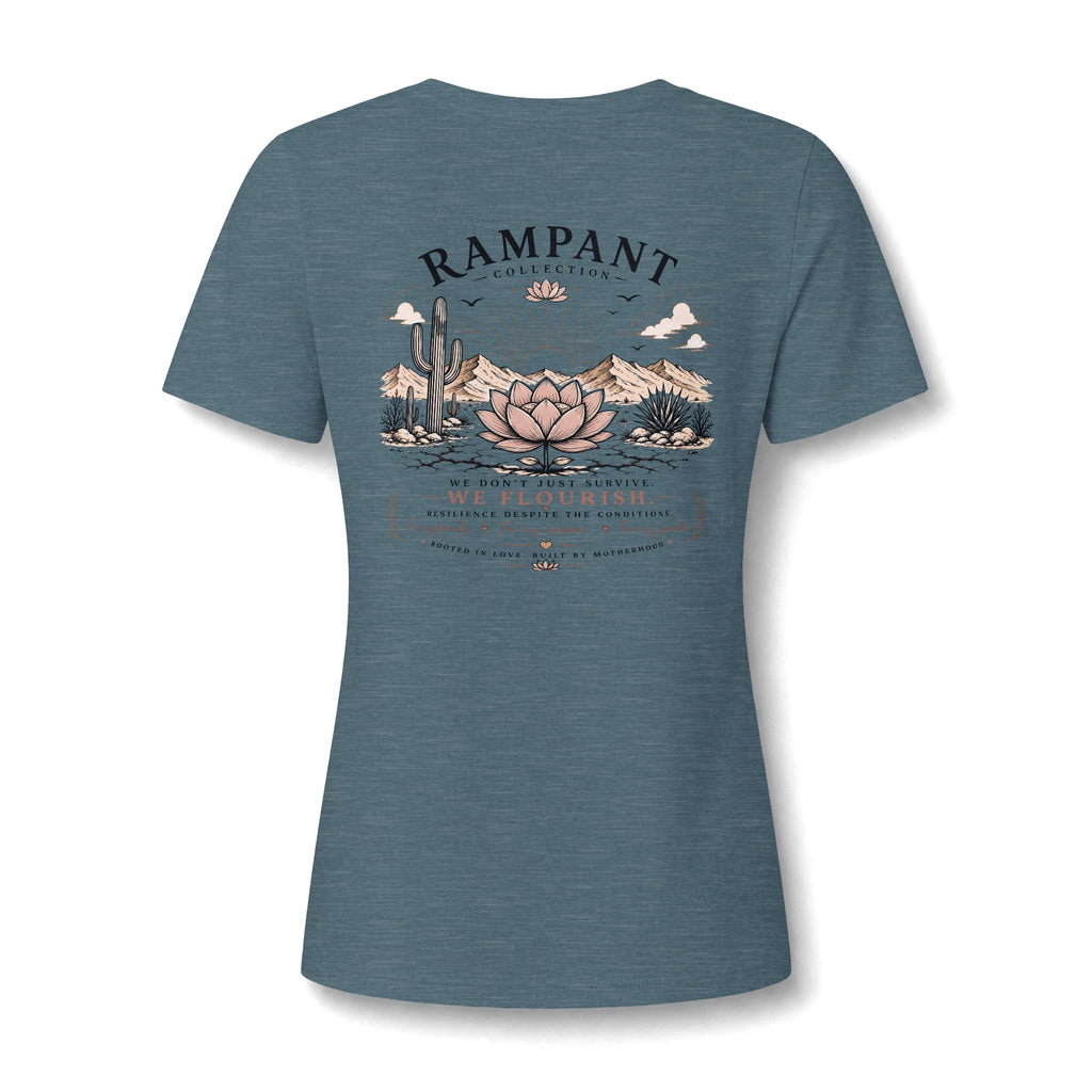 Women's Relaxed V-Neck Tee — Lightweight Heather Cotton Blend