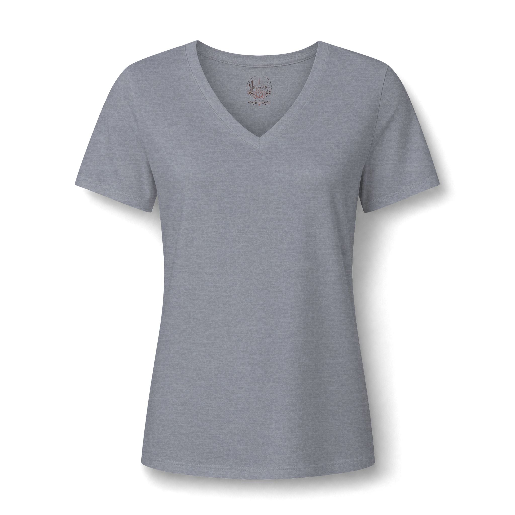 Women's Relaxed V-Neck Tee — Lightweight Heather Cotton Blend