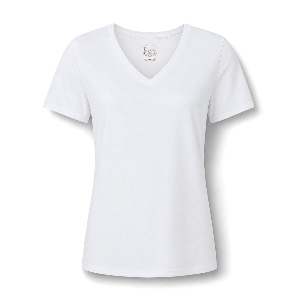 Women's Relaxed V-Neck Tee — Lightweight Heather Cotton Blend