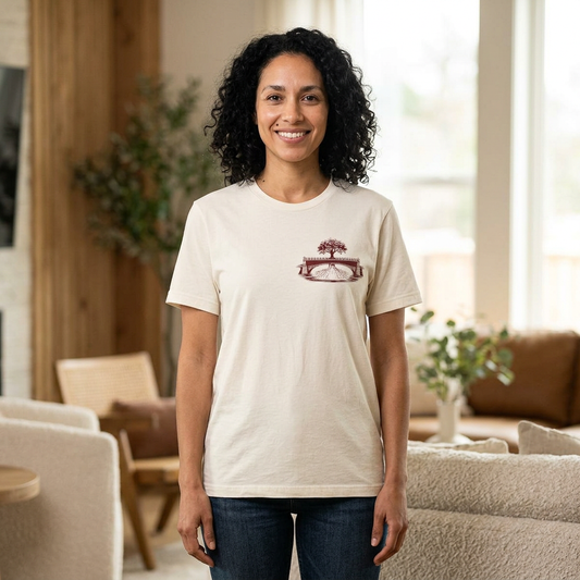 Oversized Rampant Tree Logo T‑Shirt — Vintage Nature Graphic Tee
