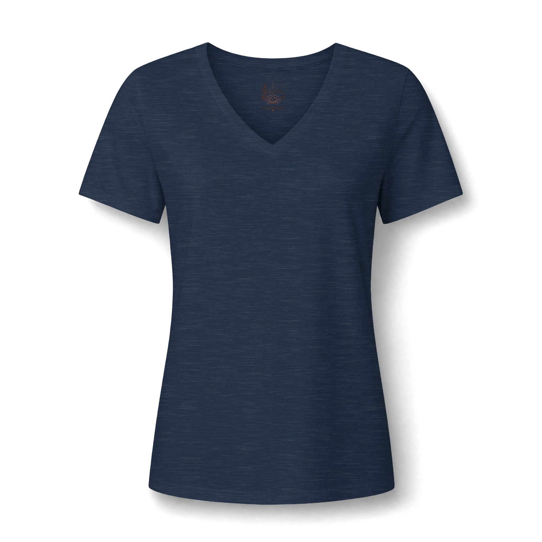 Women's Relaxed V-Neck Tee — Lightweight Heather Cotton Blend