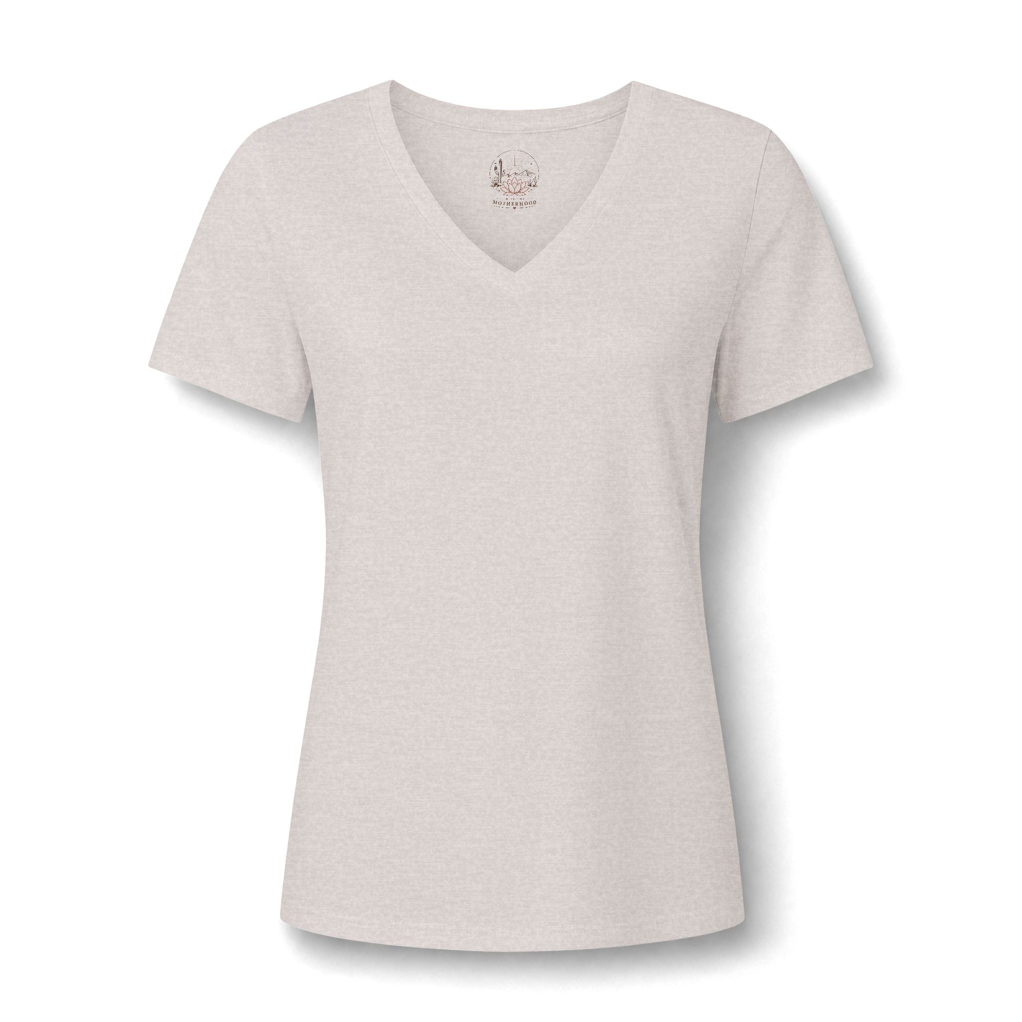 Women's Relaxed V-Neck Tee — Lightweight Heather Cotton Blend