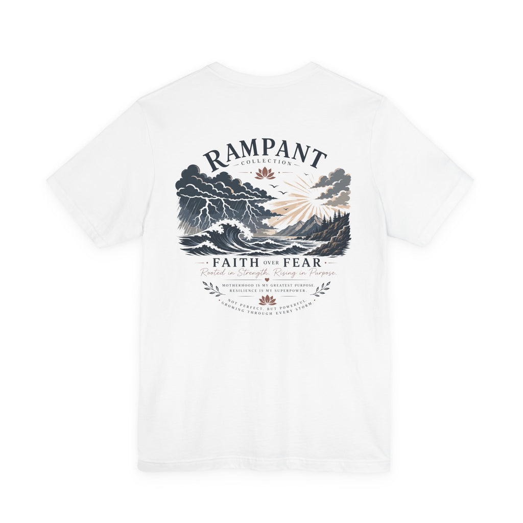 Oversized Rampant 'Faith Over Fear' Mountain Tee