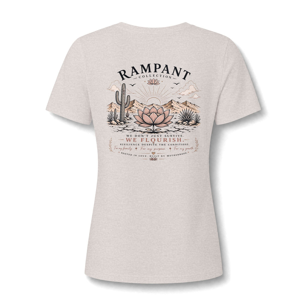 Women's Relaxed V-Neck Tee — Lightweight Heather Cotton Blend
